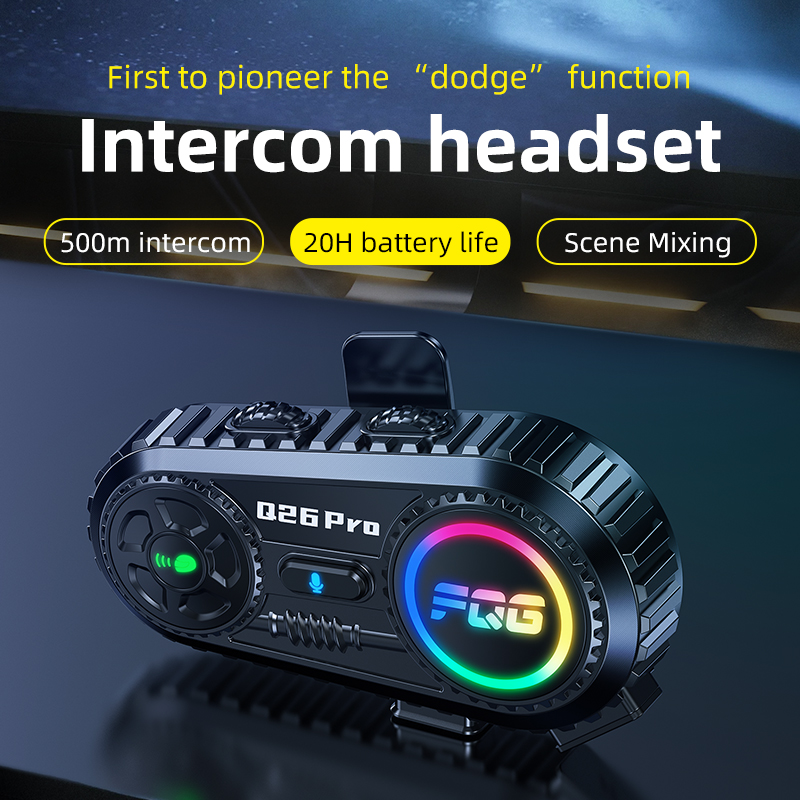 Intercom Headset Helmet - Two-Way 500m Bluetooth Intercom Radio Helmet
