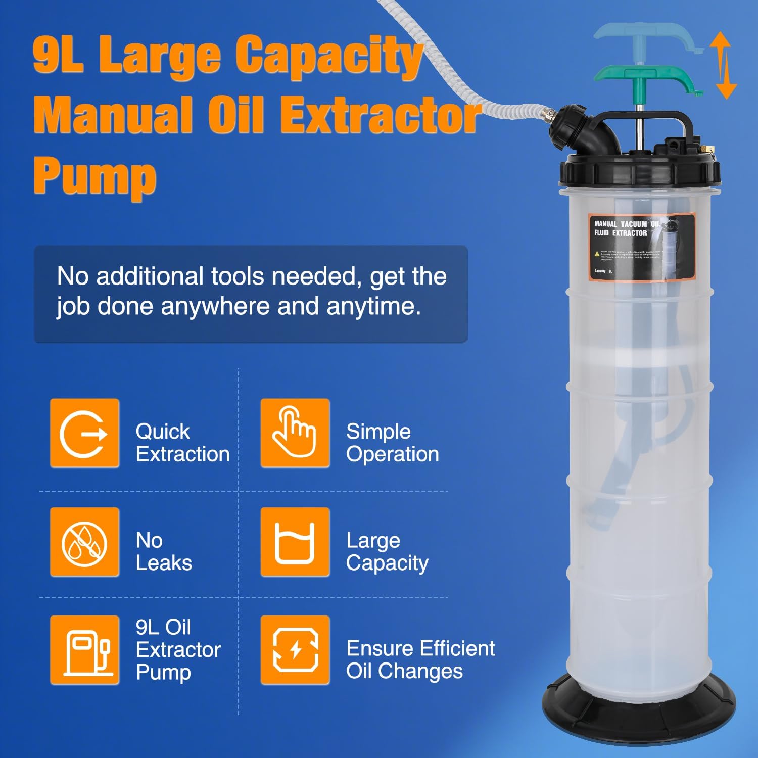 GOOACC Oil Extractor Pump 9L M - Motorcycle Gear Oil recension och pris