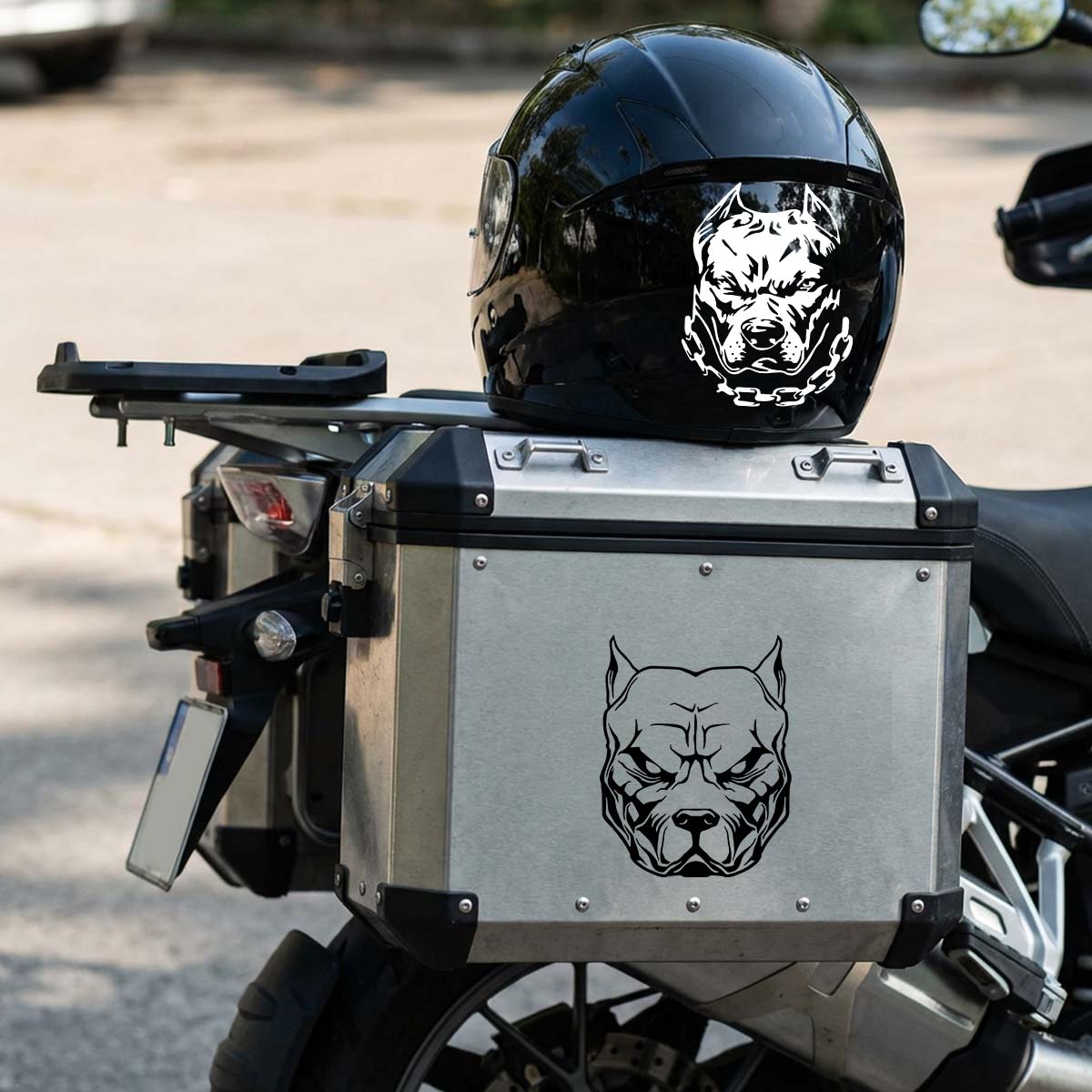 2PCS/SET Multicolor Pitbull Do - Motorcycle Gear Dogs recension och pris