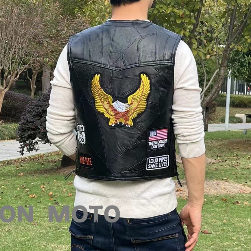 NEW Motorcycle Vests Men Cafe  - Motorcycle Gear Vest recension och pris