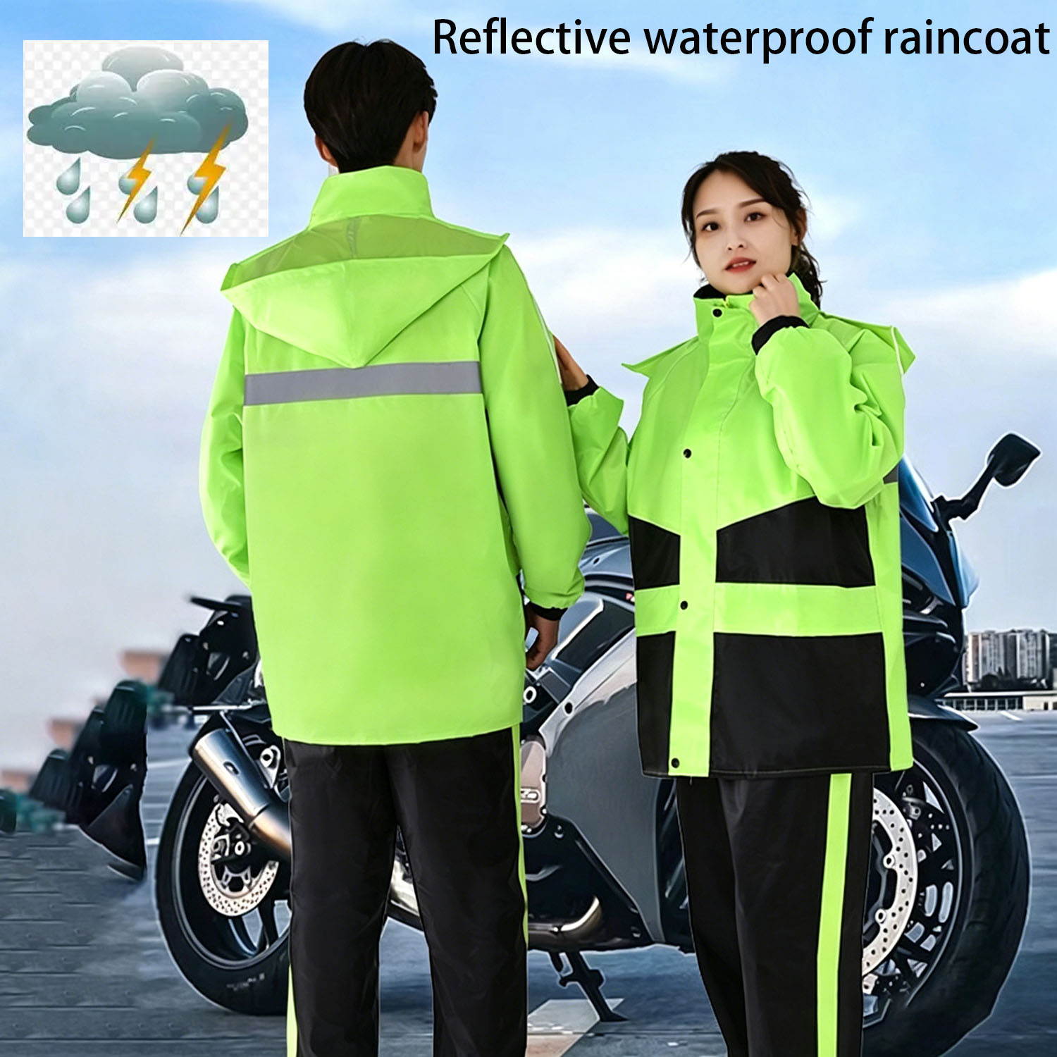 Motorcycle Raincoat Suits Men  - Motorcycle Gear Rain recension och pris
