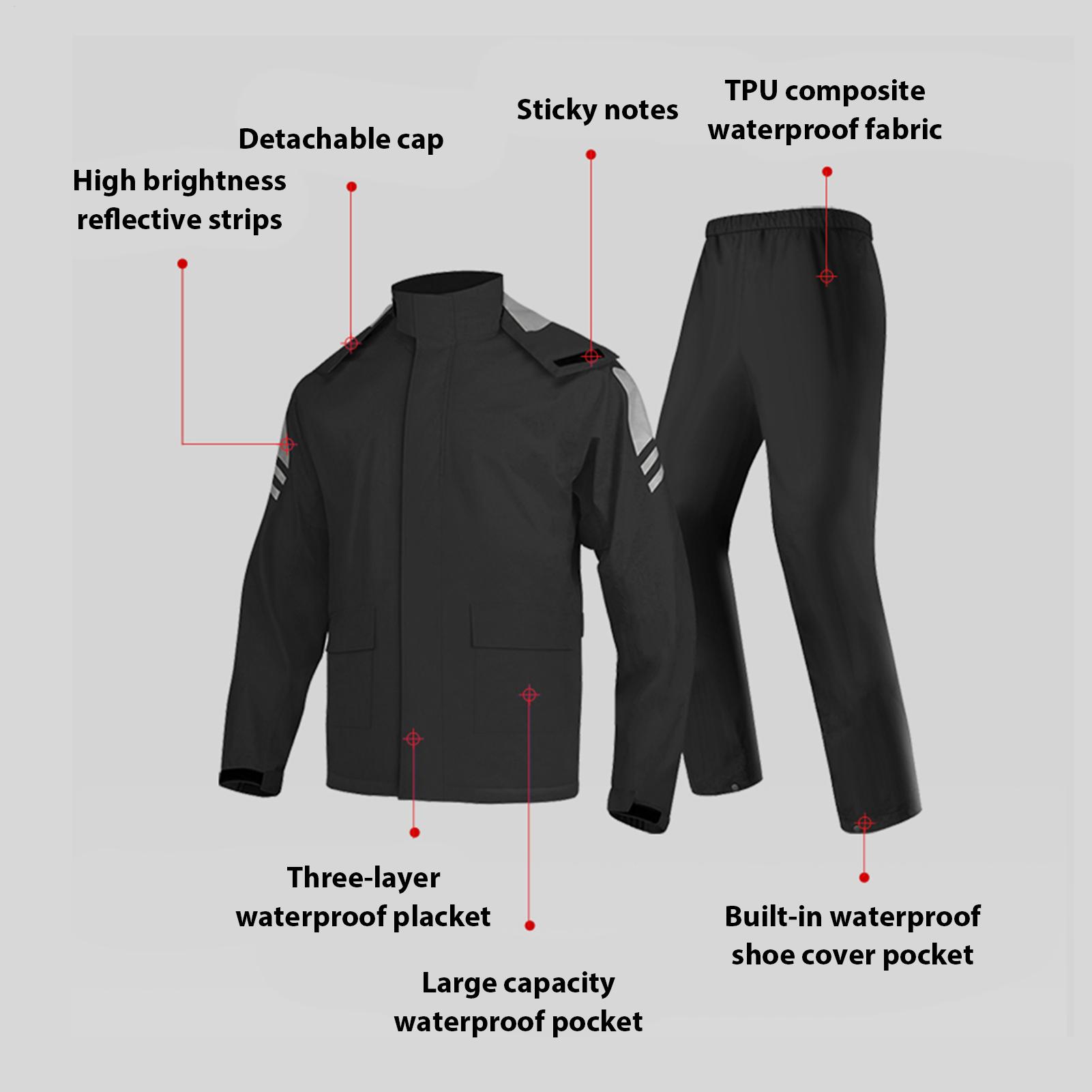 Waterproof Rain Suits for Men  - Motorcycle Gear Rain recension och pris