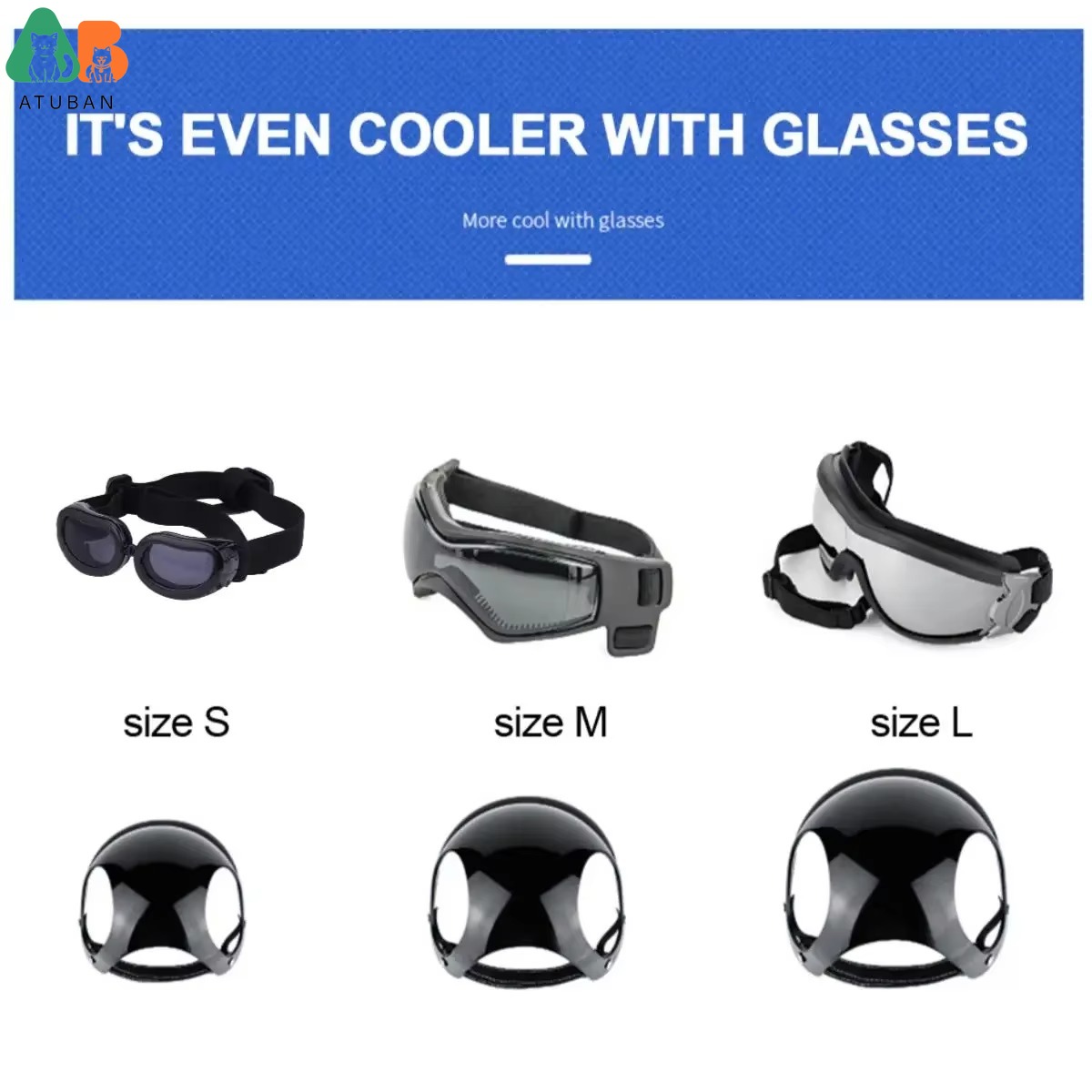 Dog Sunglasses Pet Helmet Set  - Motorcycle Gear Dogs recension och pris