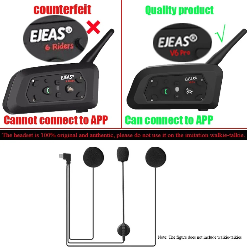 EJEAS V6 PRO+ TYPE-C Jack Micr - Intercom Headset Helmet recension och pris