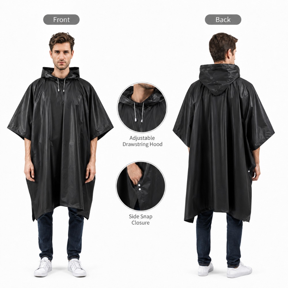 3 in 1 Waterproof Rain Poncho  - Motorcycle Gear Rain recension och pris
