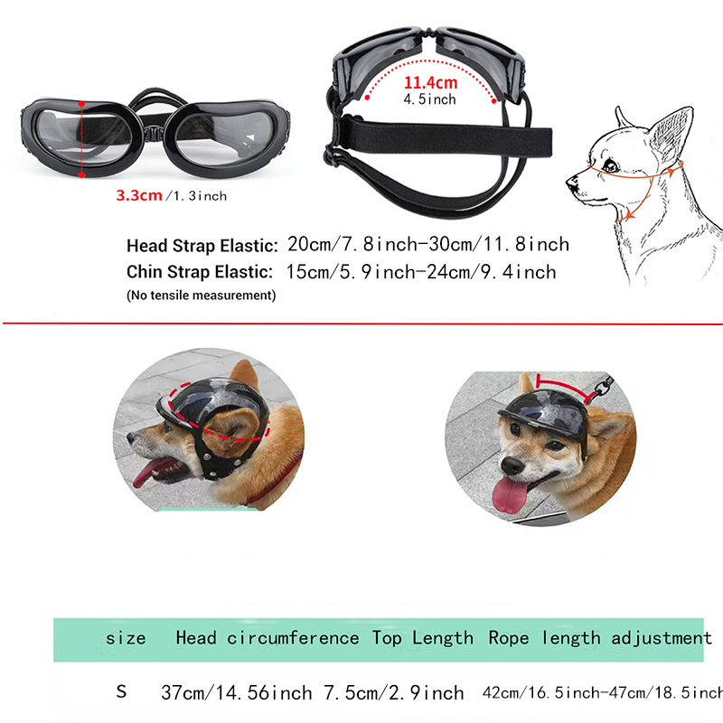 Dog Helmet and Sunglasses Sets - Motorcycle Gear Dogs recension och pris