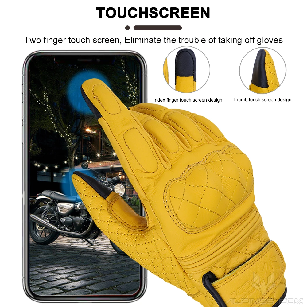 Retro Motorcycle Gloves Real L - Motorcycle Gear Used recension och pris