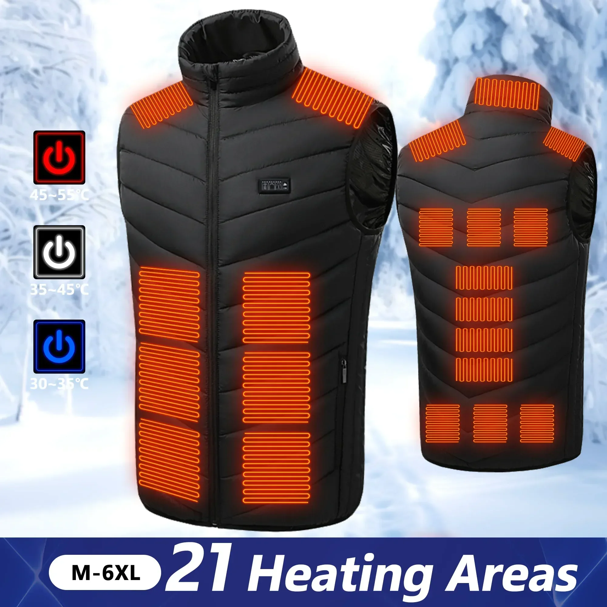 21 Heated Vest Electric Heated - Motorcycle Gear Vest recension och pris