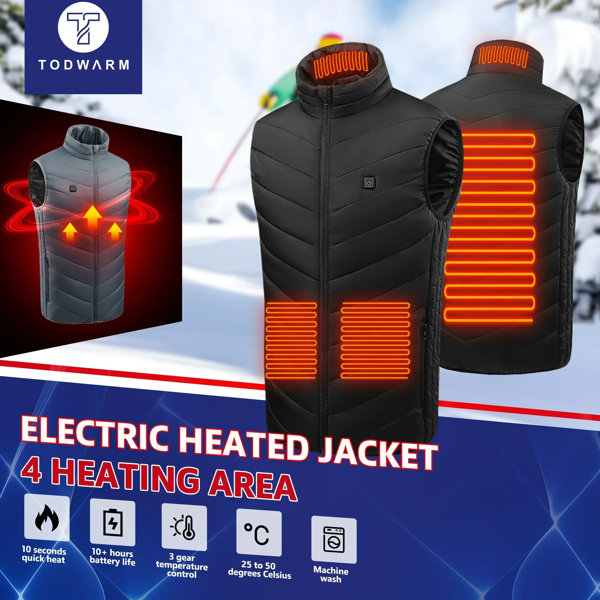 21 Heated Vest Electric Heated - Motorcycle Gear Vest recension och pris