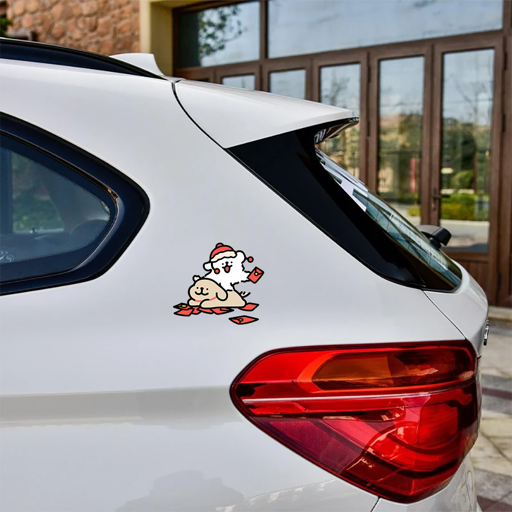 Cartoon Puppy Maltese Car Stic - Motorcycle Gear Dogs recension och pris