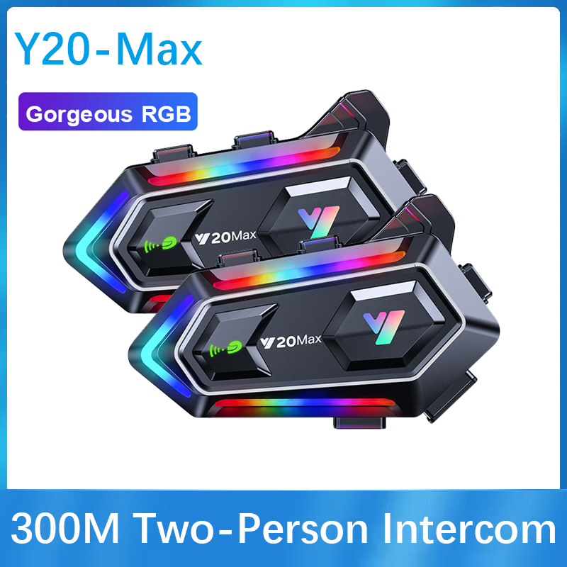 Y20 MAX Motorcycle Helmet Blue - Intercom Headset Helmet recension och pris