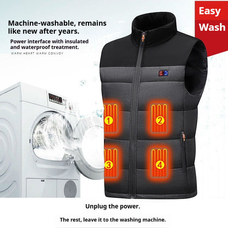 Heated Vest Unisex Charging He - Motorcycle Gear Vest recension och pris