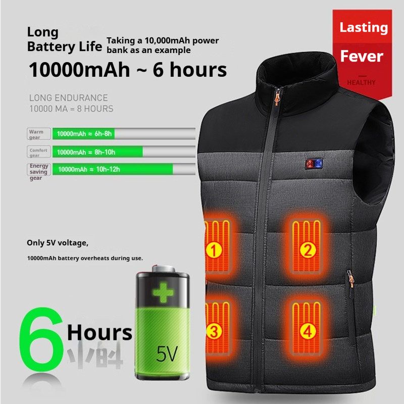 Heated Vest Unisex Charging He - Motorcycle Gear Vest recension och pris