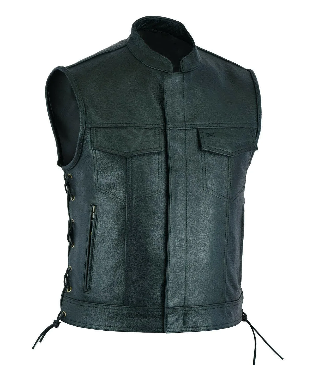 Vest Leather Punk Fashion Casu - Motorcycle Gear Vest recension och pris