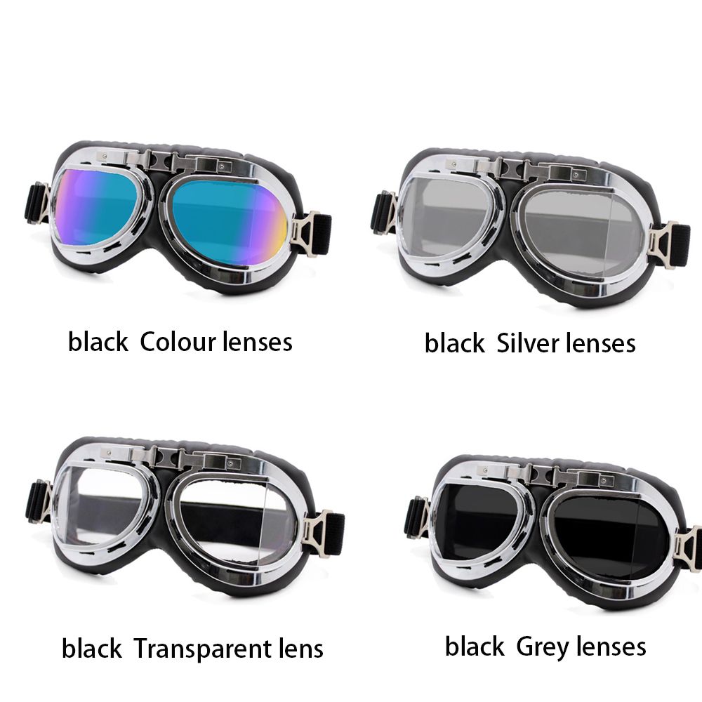 Retro Vintage Pilot Goggles Mo - Motorcycle Gear Used recension och pris